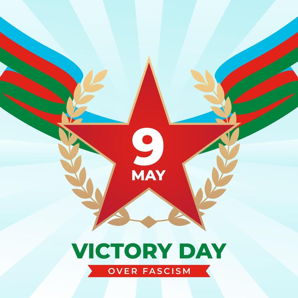 seger dag över fascism illustration bakgrund. firande av azerbaijan dag. eps 10 vektor