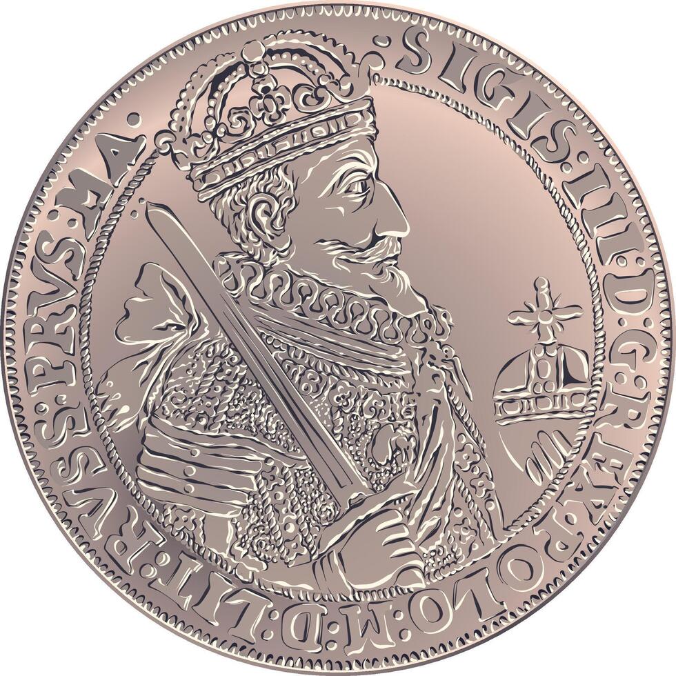 Silber Krone Taler von sigmund iii Wasa vektor