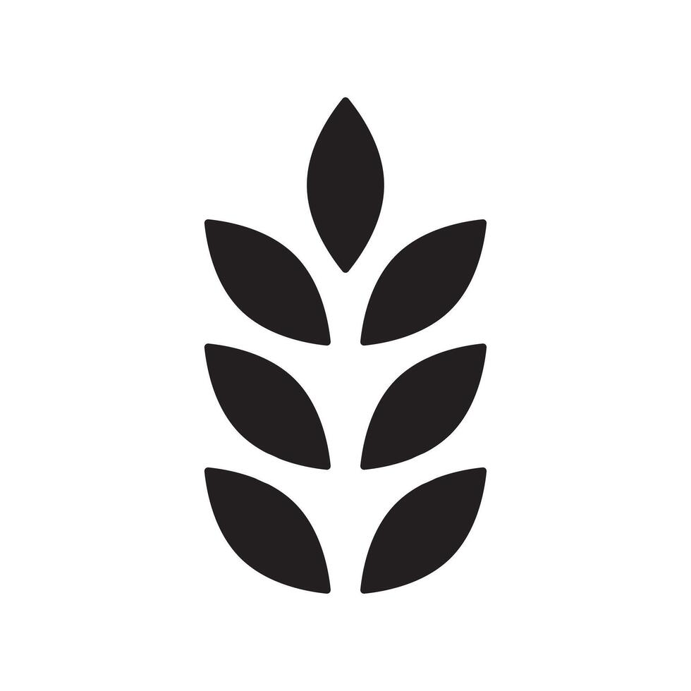 Weizen Gluten Symbol isoliert auf Weiß Hintergrund vektor