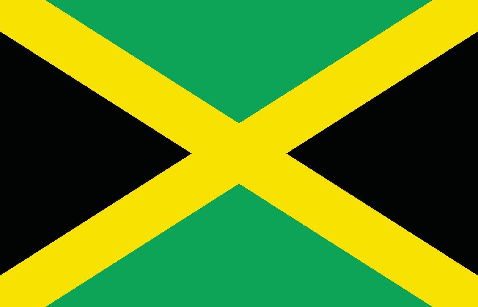 Jamaika Flagge isoliert auf Weiß Hintergrund . jamaikanisch National Flagge vektor