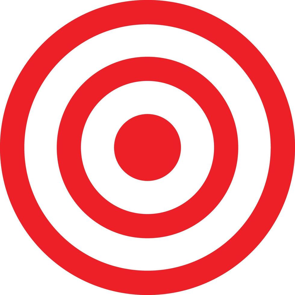 rot Ziel Symbol . rot Darts Ziel Ziel Symbol isoliert auf Weiß Hintergrund . vektor