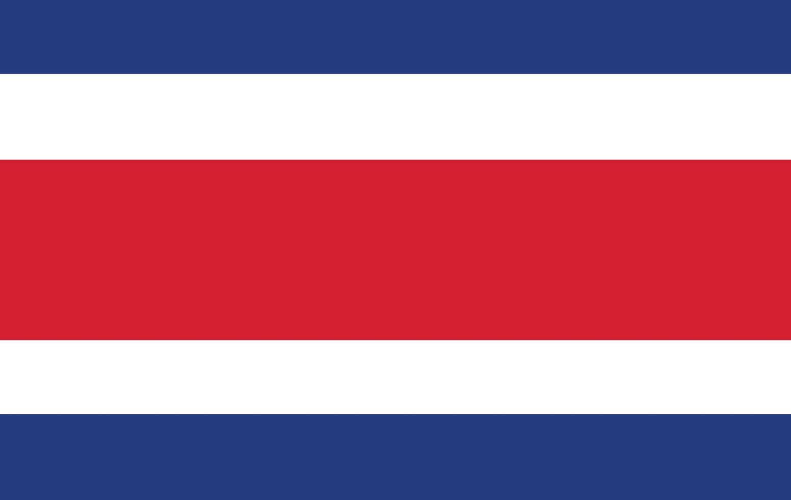 costa rica flagga isolerat på vit bakgrund . illustration vektor