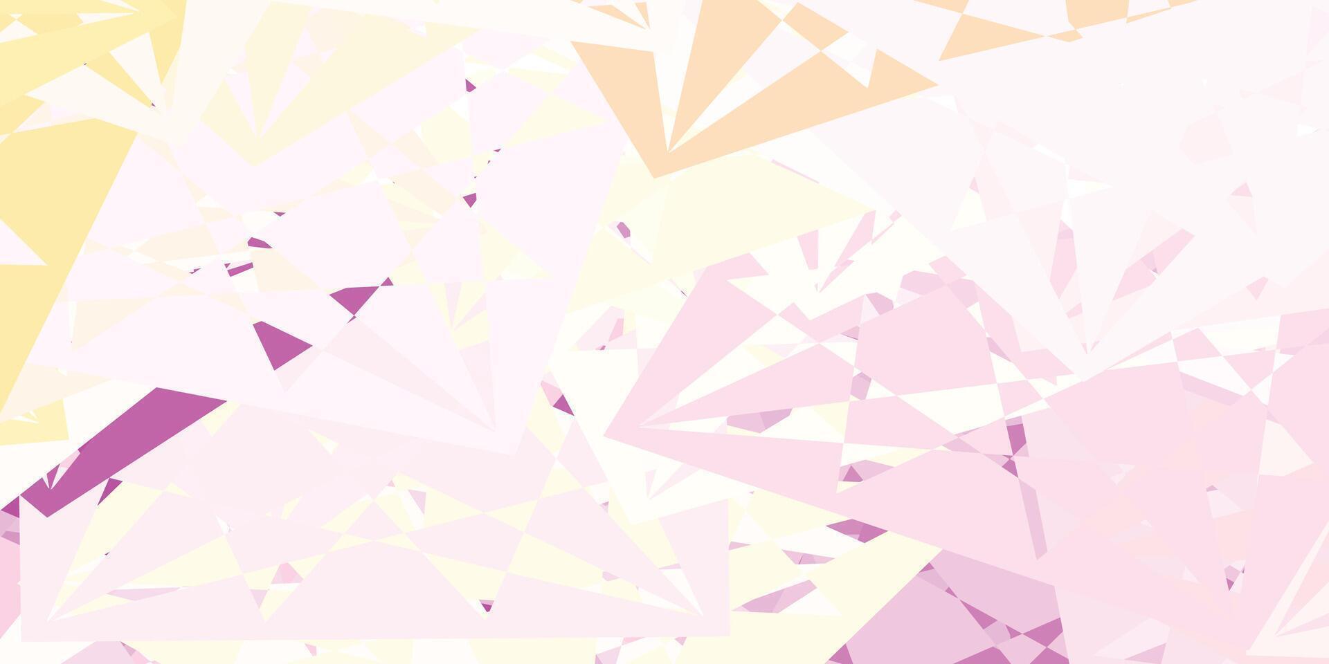 Licht Rosa, Gelb Hintergrund mit polygonal Formen. vektor