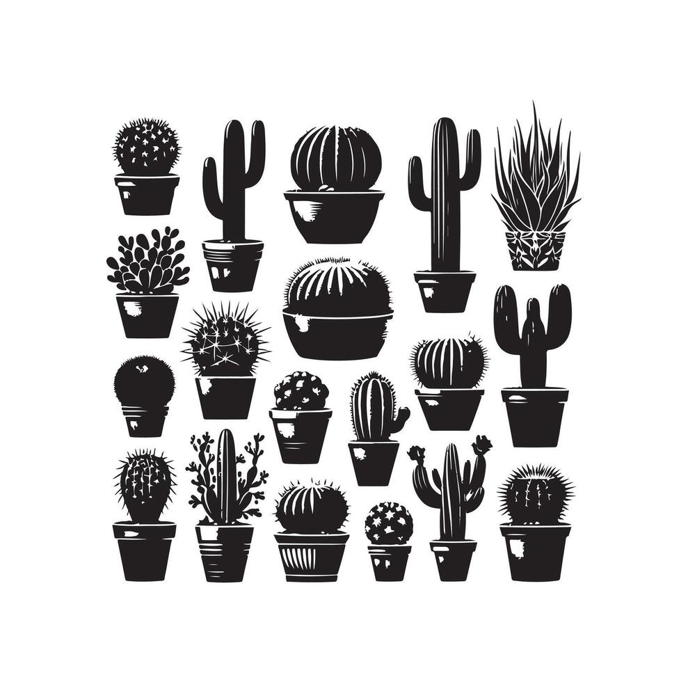 kaktus set illustration vektor