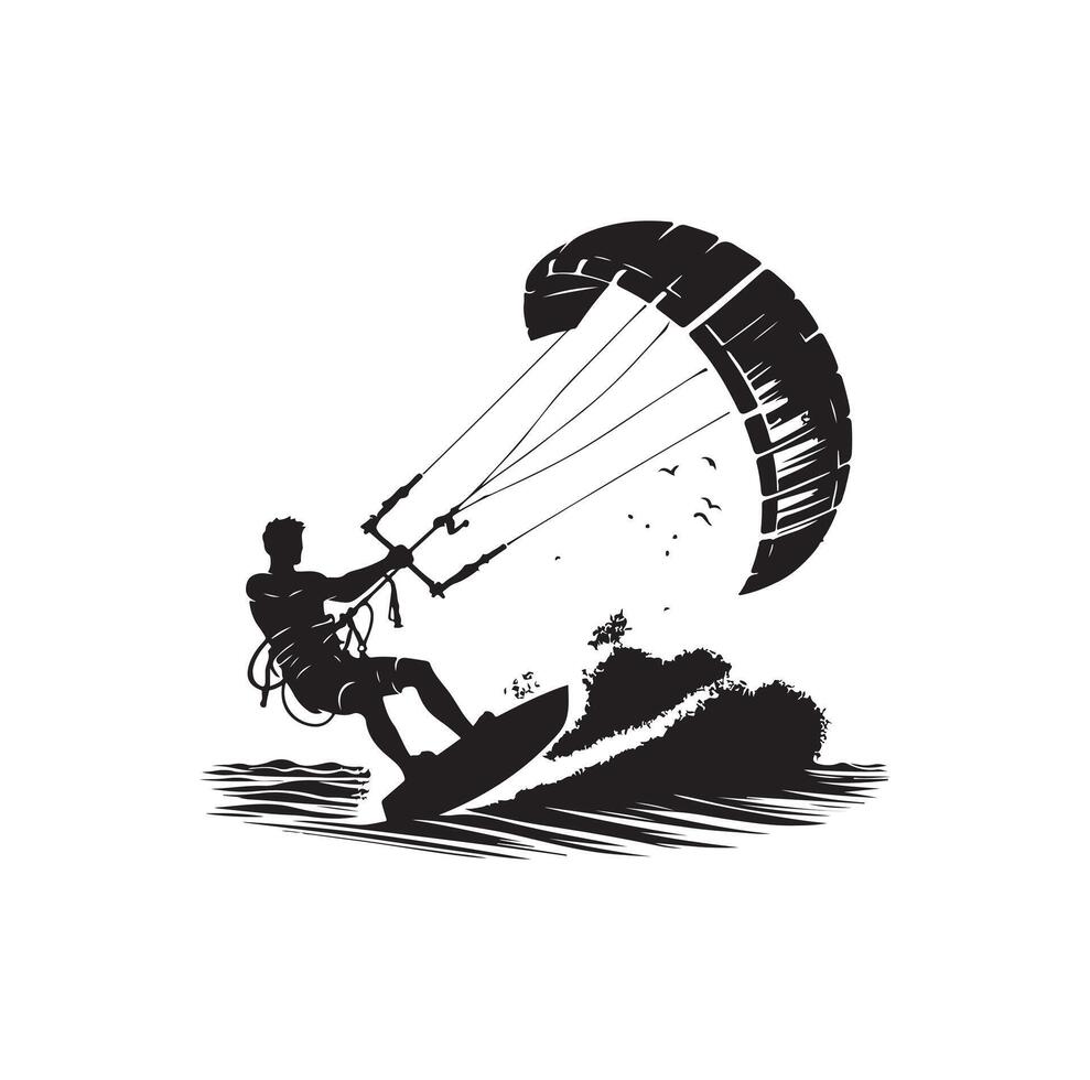 kite silhuett illustration ikon vektor
