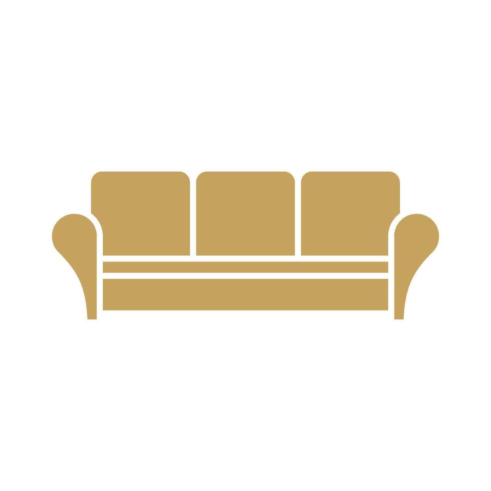 Sofa Couch Symbol Vorlage Illustration Design vektor