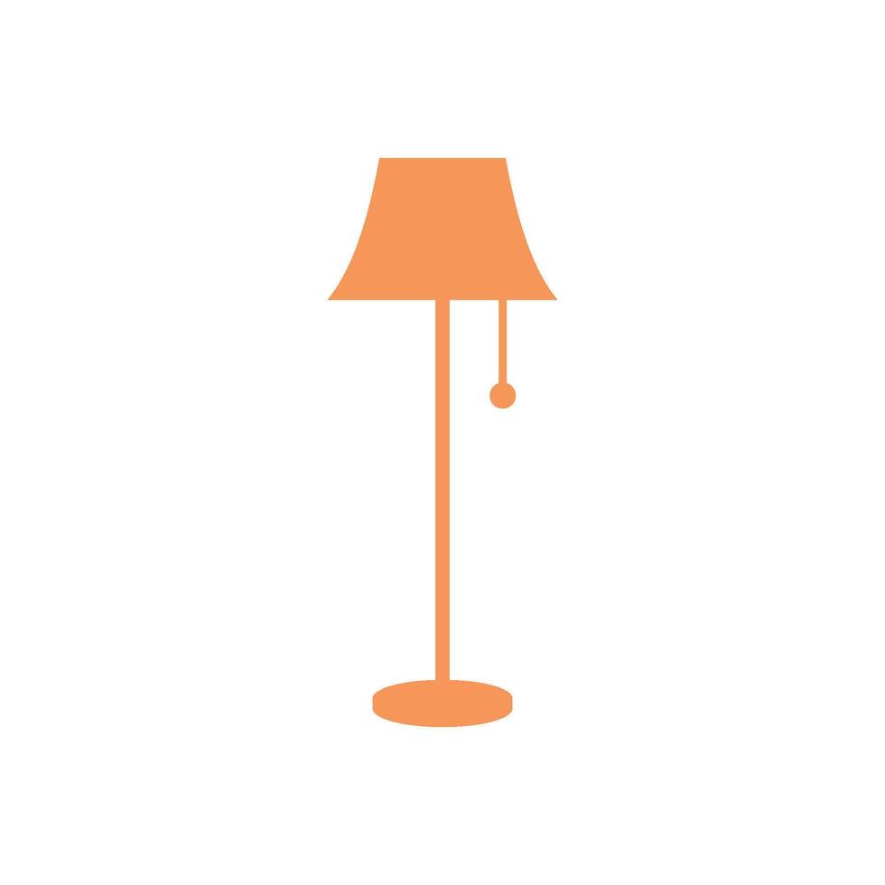 interiör skrivbord lampa ikon illustration design vektor