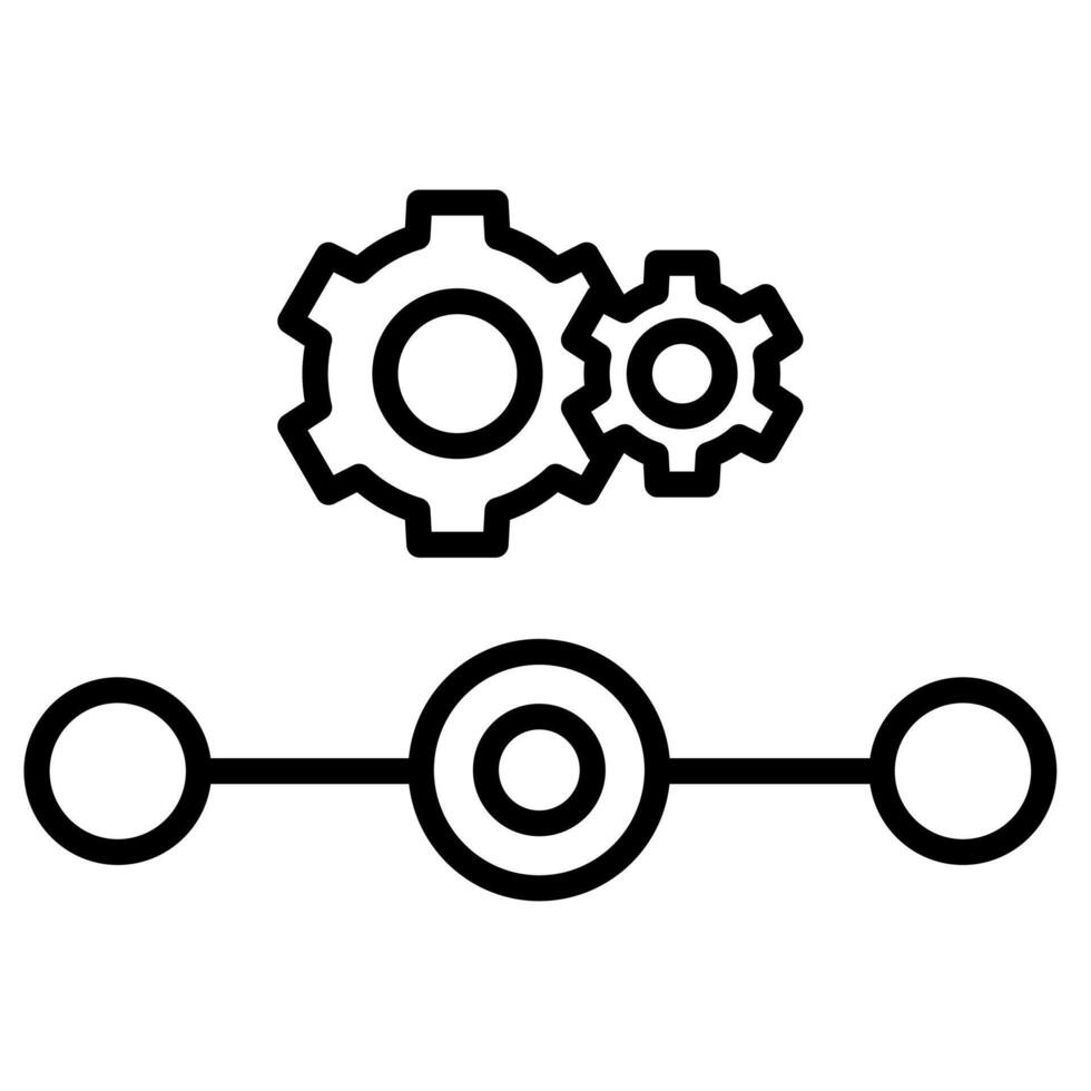 Prozess Rationalisierung Symbol Linie Illustration vektor