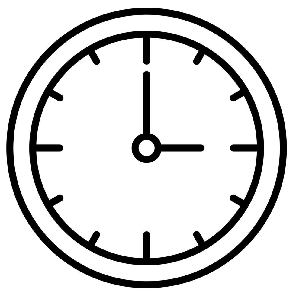 Büro Uhr Symbol Linie Illustration vektor