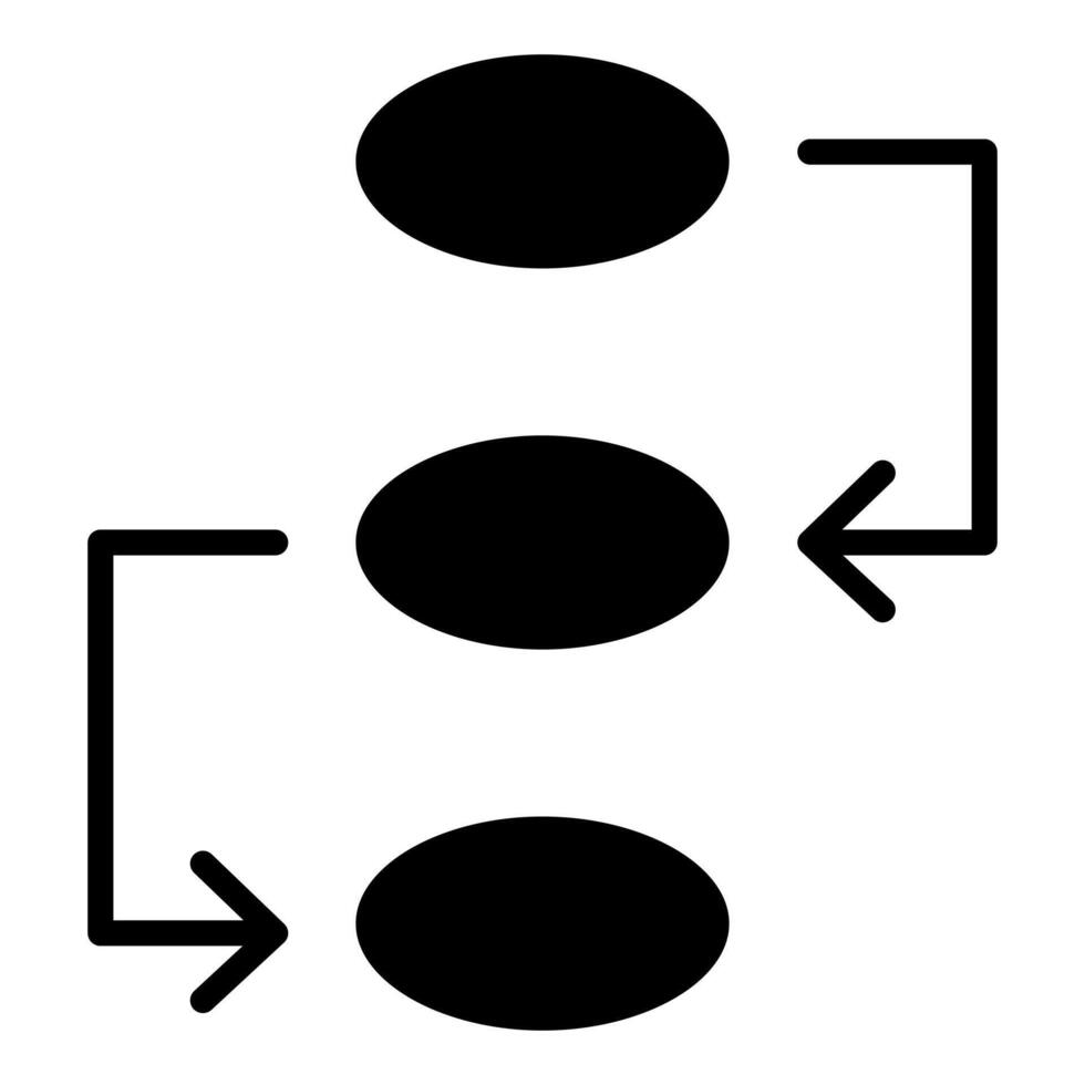 Arbeitsablauf Integration Symbol Linie Illustration vektor