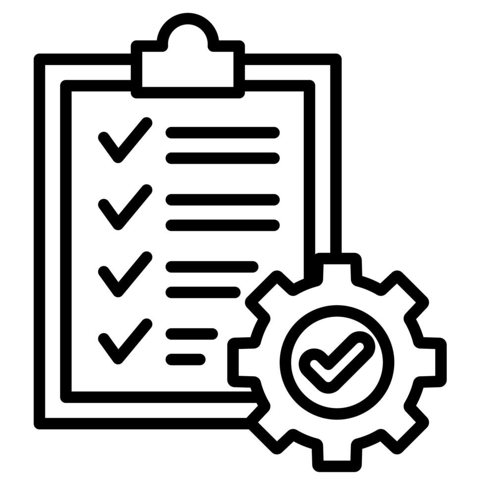 Prozess Standardisierung Symbol Linie Illustration vektor