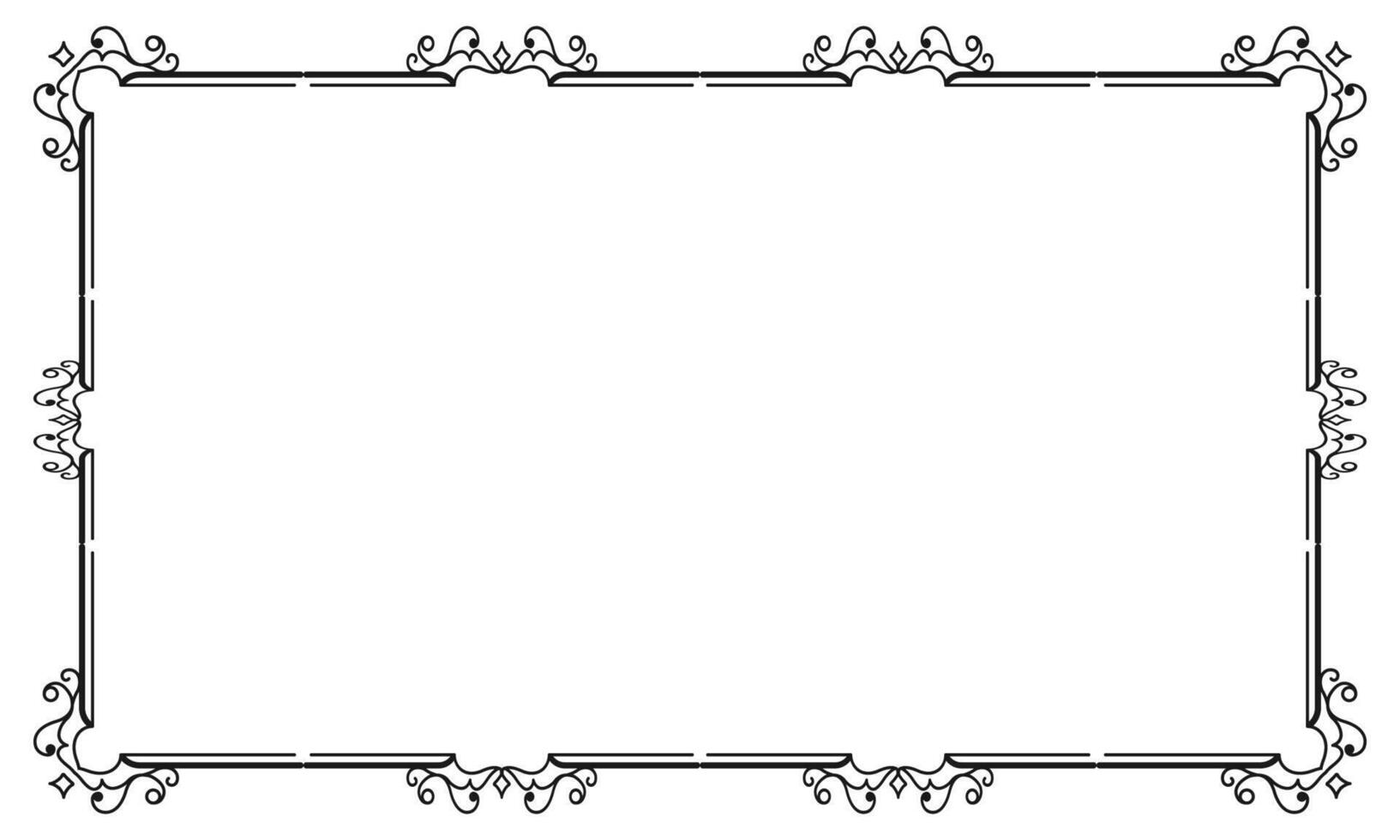 Hand gezeichnet Zier Rahmen auf Weiß Hintergrund vektor