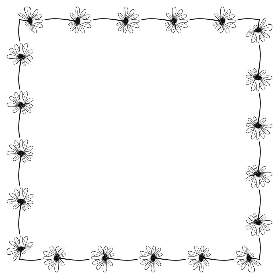 Vorlage für das florale Rahmendesign vektor