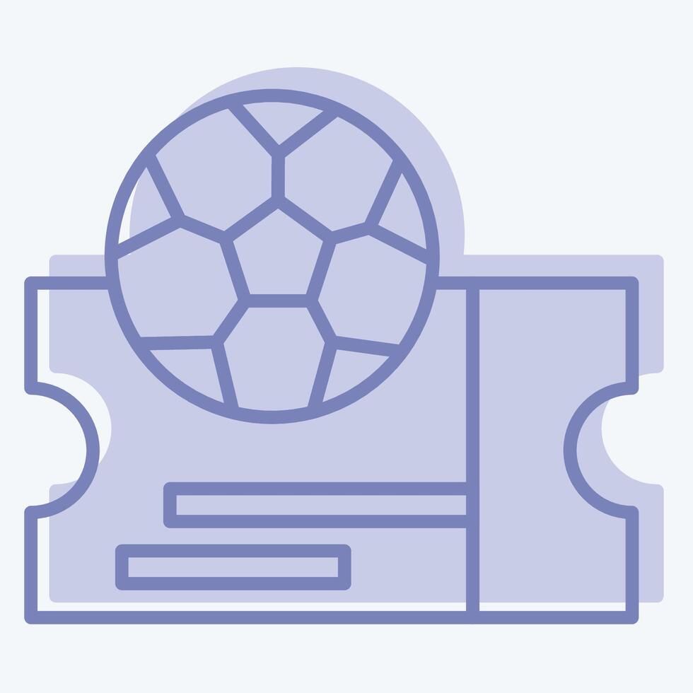Symbol Fahrkarte. verbunden zu Fußball Symbol. zwei Ton Stil. einfach Design Illustration vektor