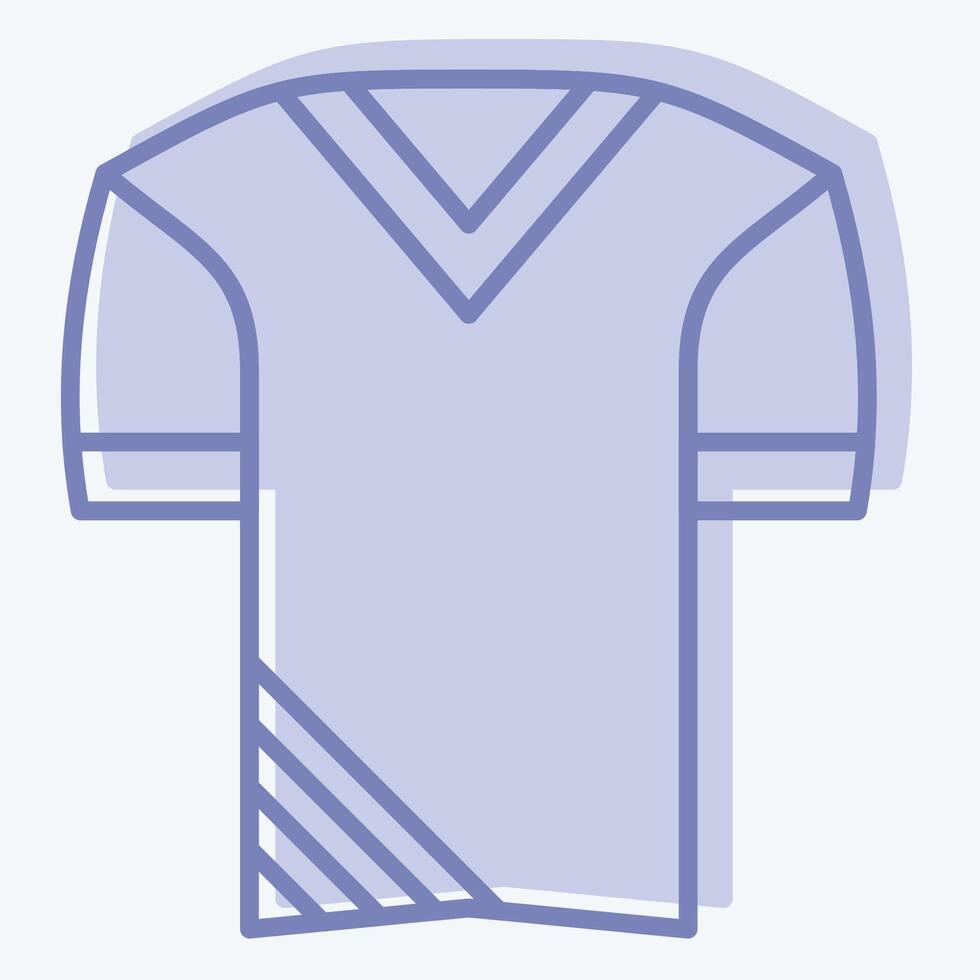 Symbol Uniform. verbunden zu Fußball Symbol. zwei Ton Stil. einfach Design Illustration vektor