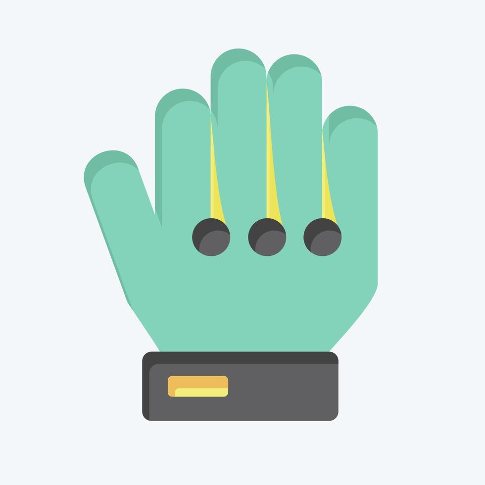 ikon mål vårdare handskar. relaterad till fotboll symbol. platt stil. enkel design illustration vektor