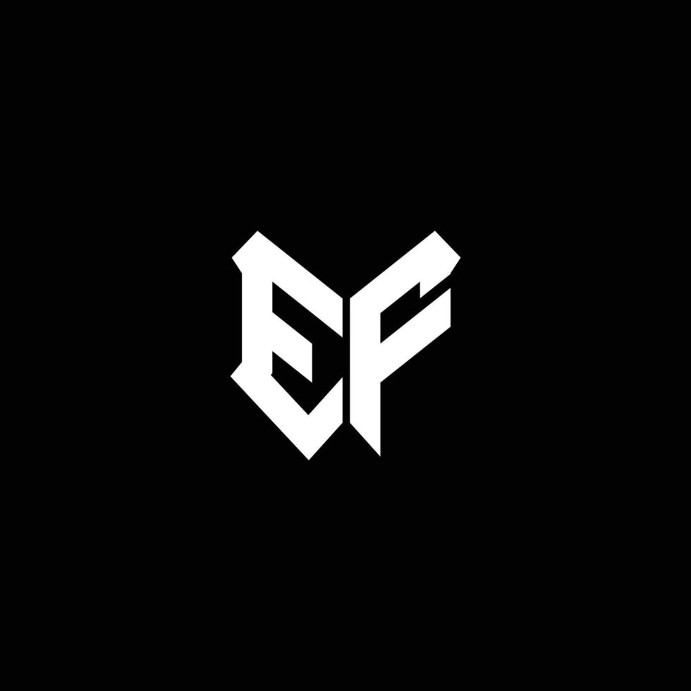 ef logotyp monogram med sköld form formgivningsmall vektor