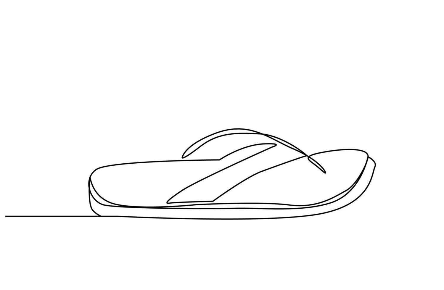 sandal tofflor Semester objekt linje konst design vektor