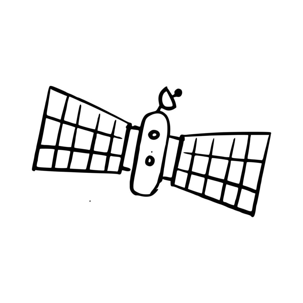 Gekritzel Satellit Symbol vektor