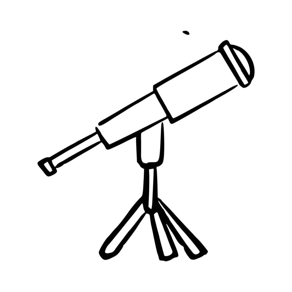 Gekritzel Teleskop Astronomie vektor