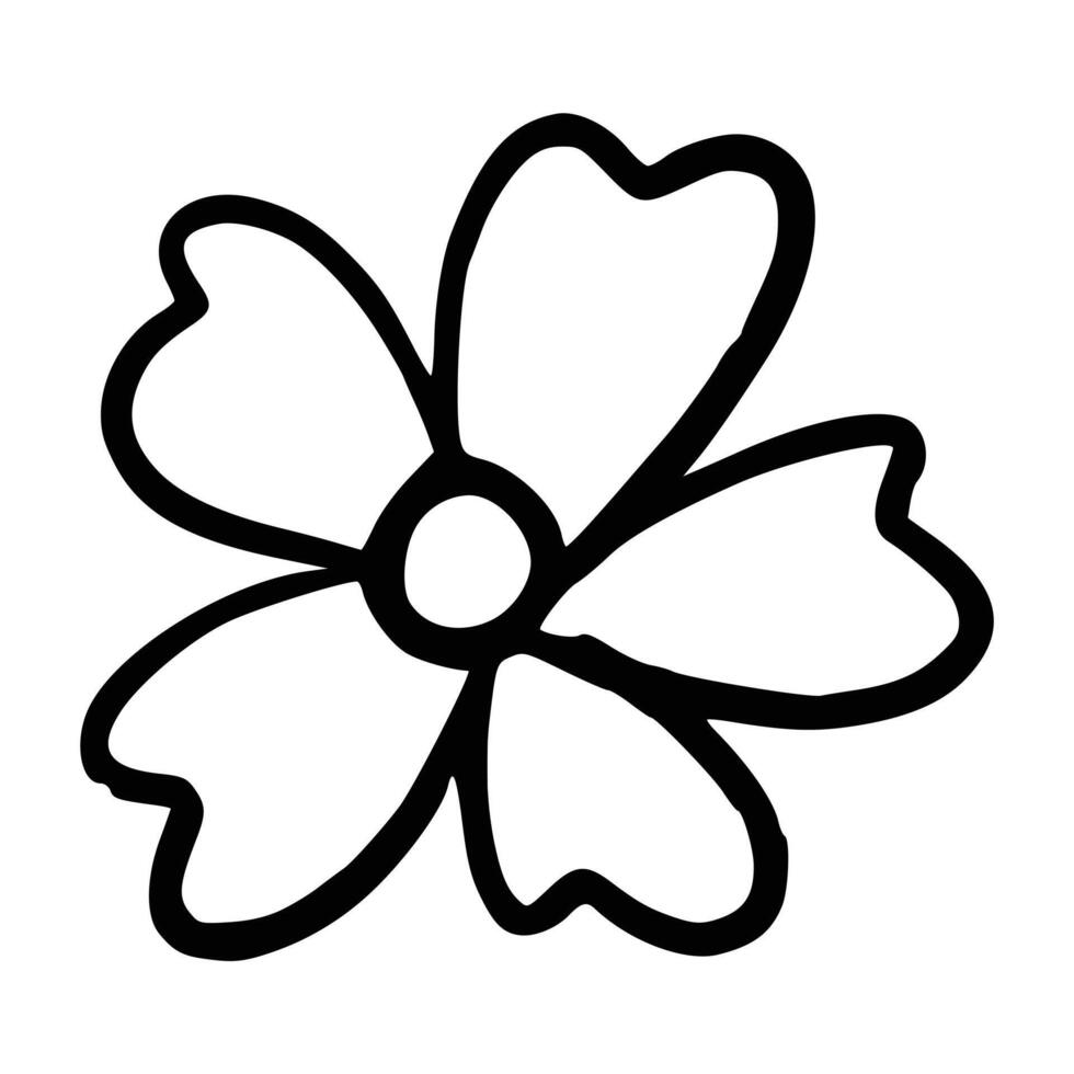 handgemalt Blumen- Dekoration Element vektor