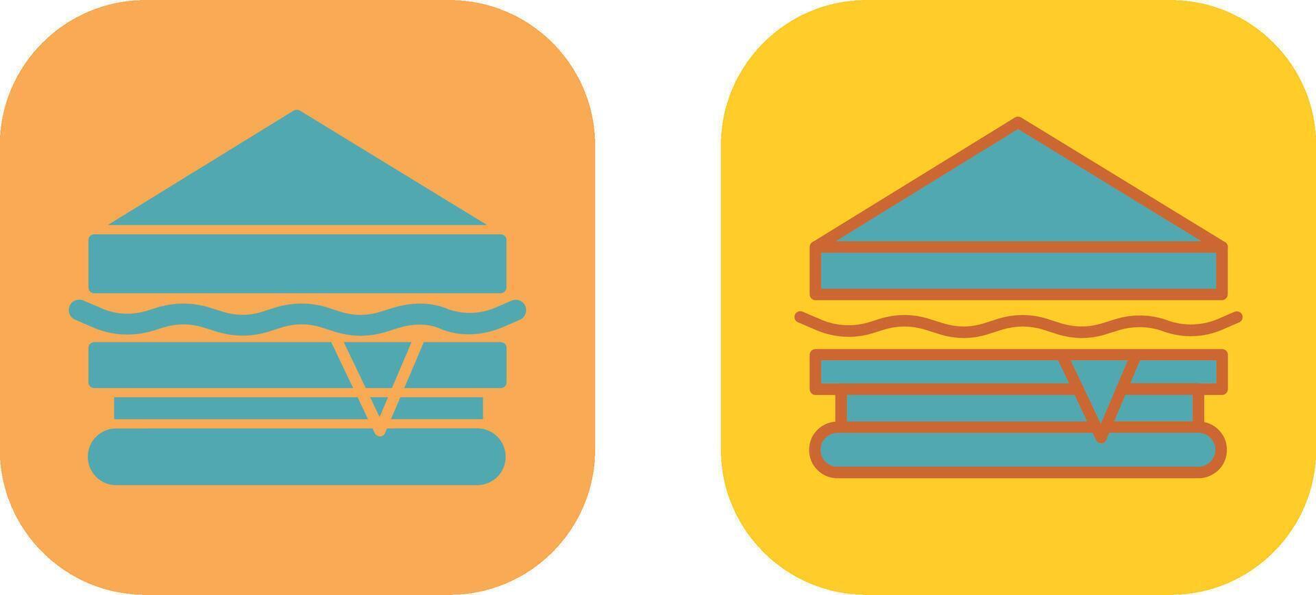 Sandwich-Icon-Design vektor