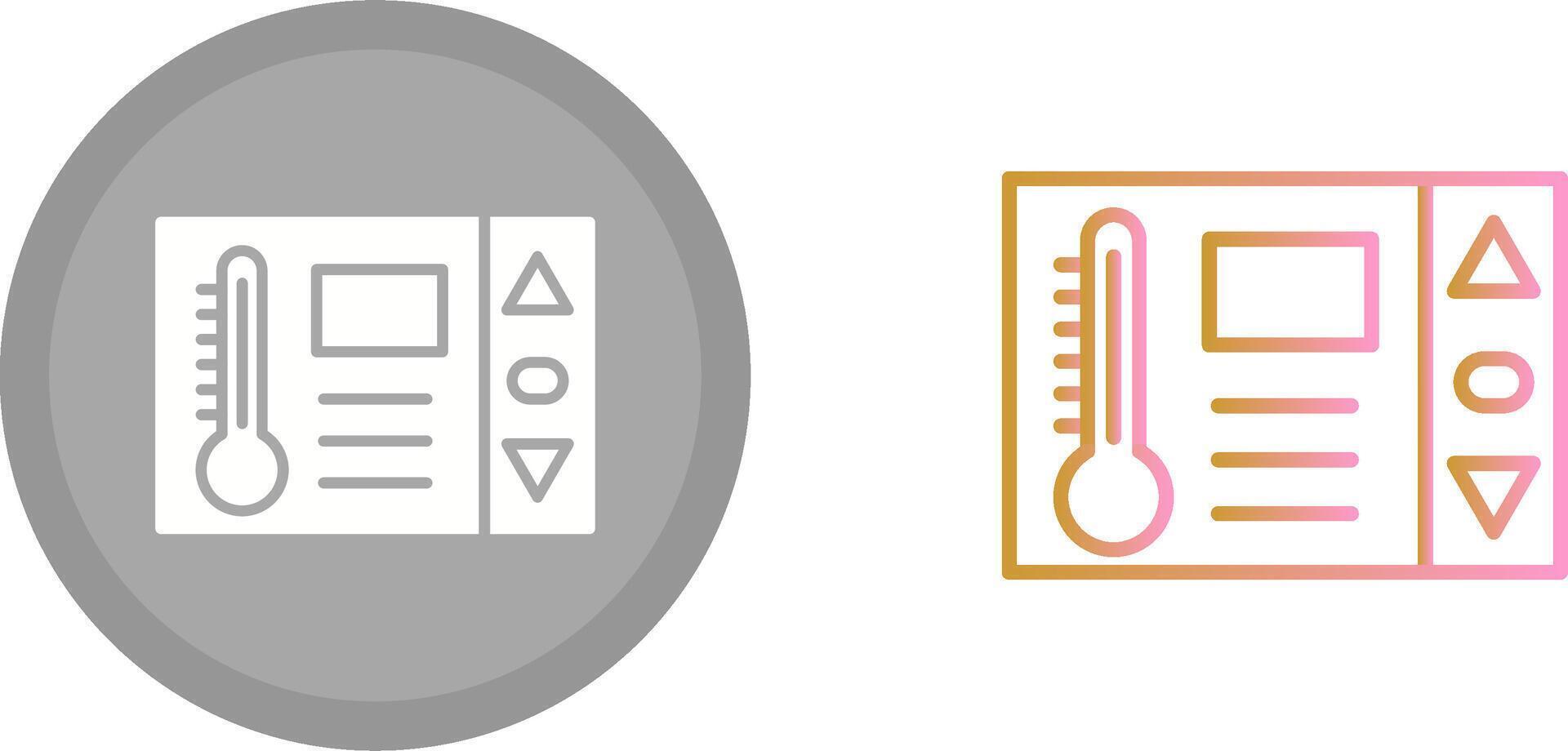 Thermostat-Icon-Design vektor