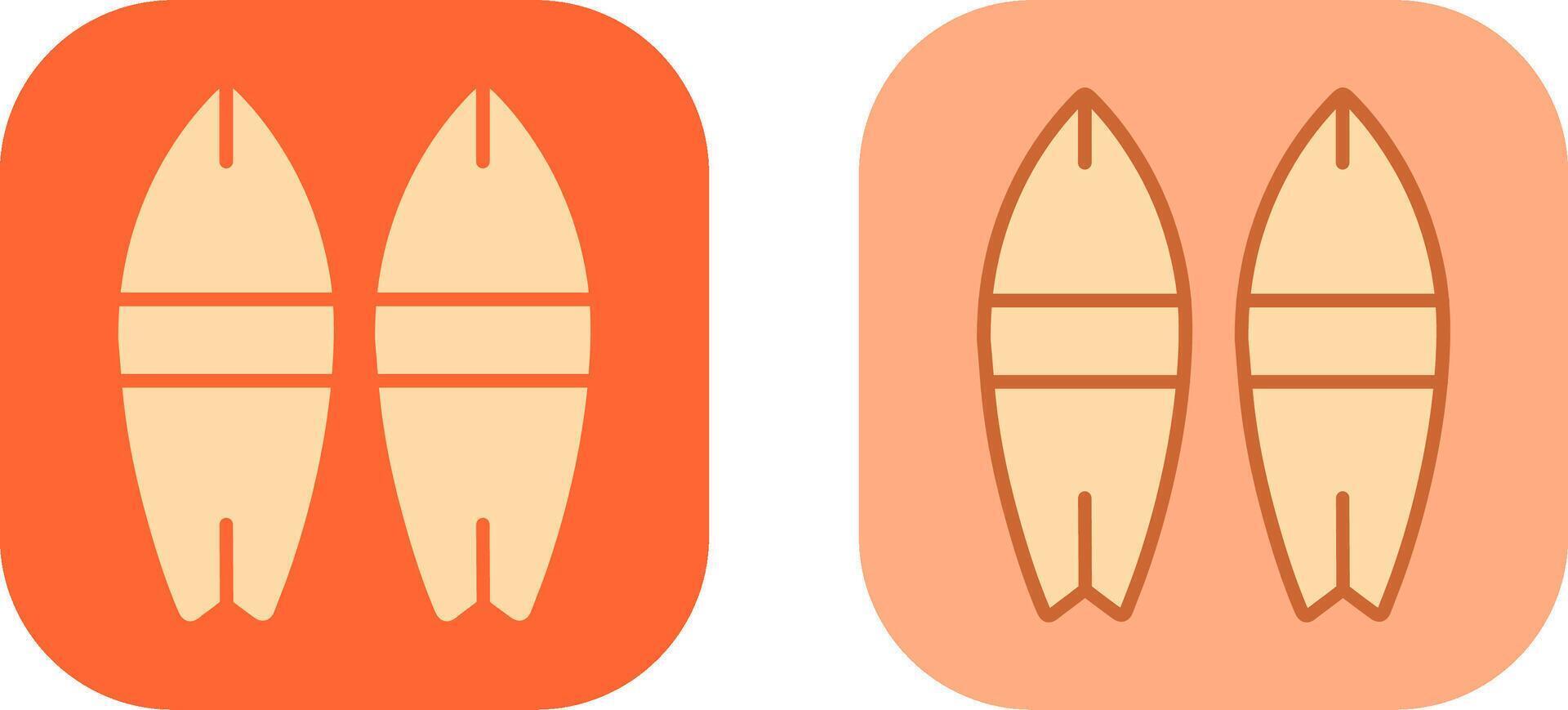 Surfbrett-Icon-Design vektor