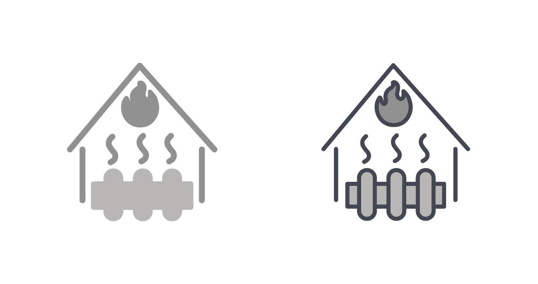 Design des Symbols für das Heizsystem vektor