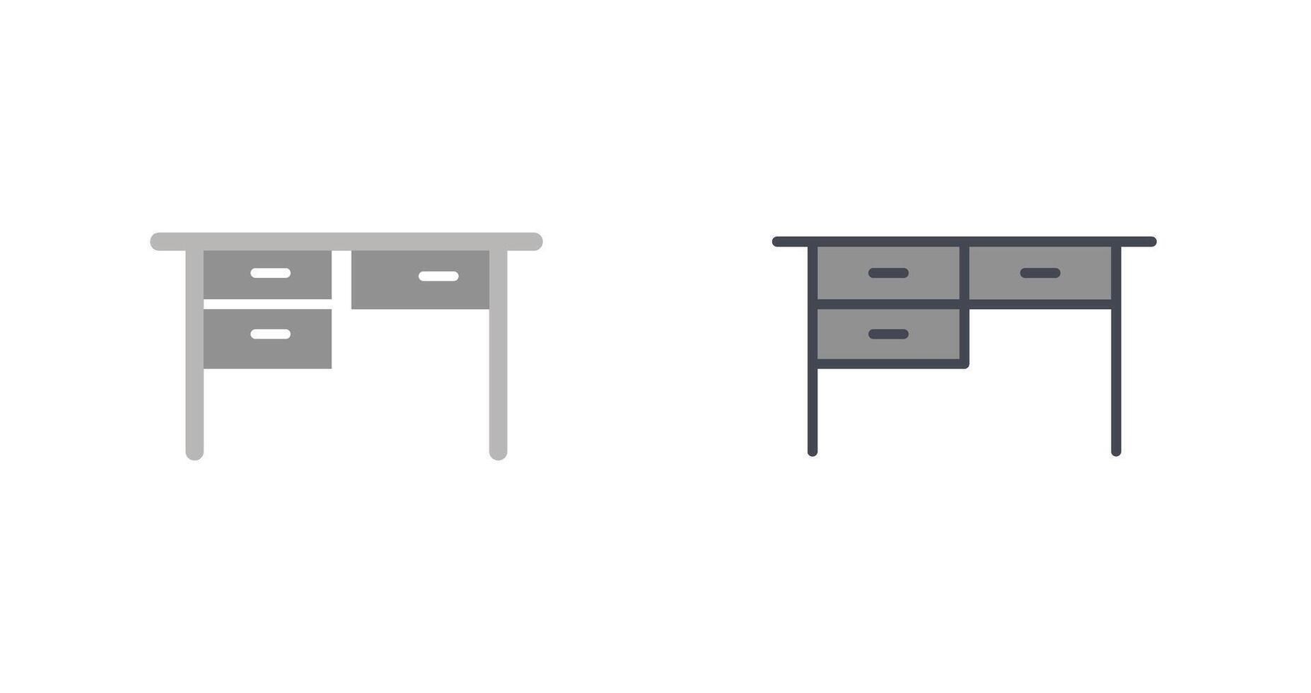 Tabelle mit Schubladen ii Symbol Design vektor