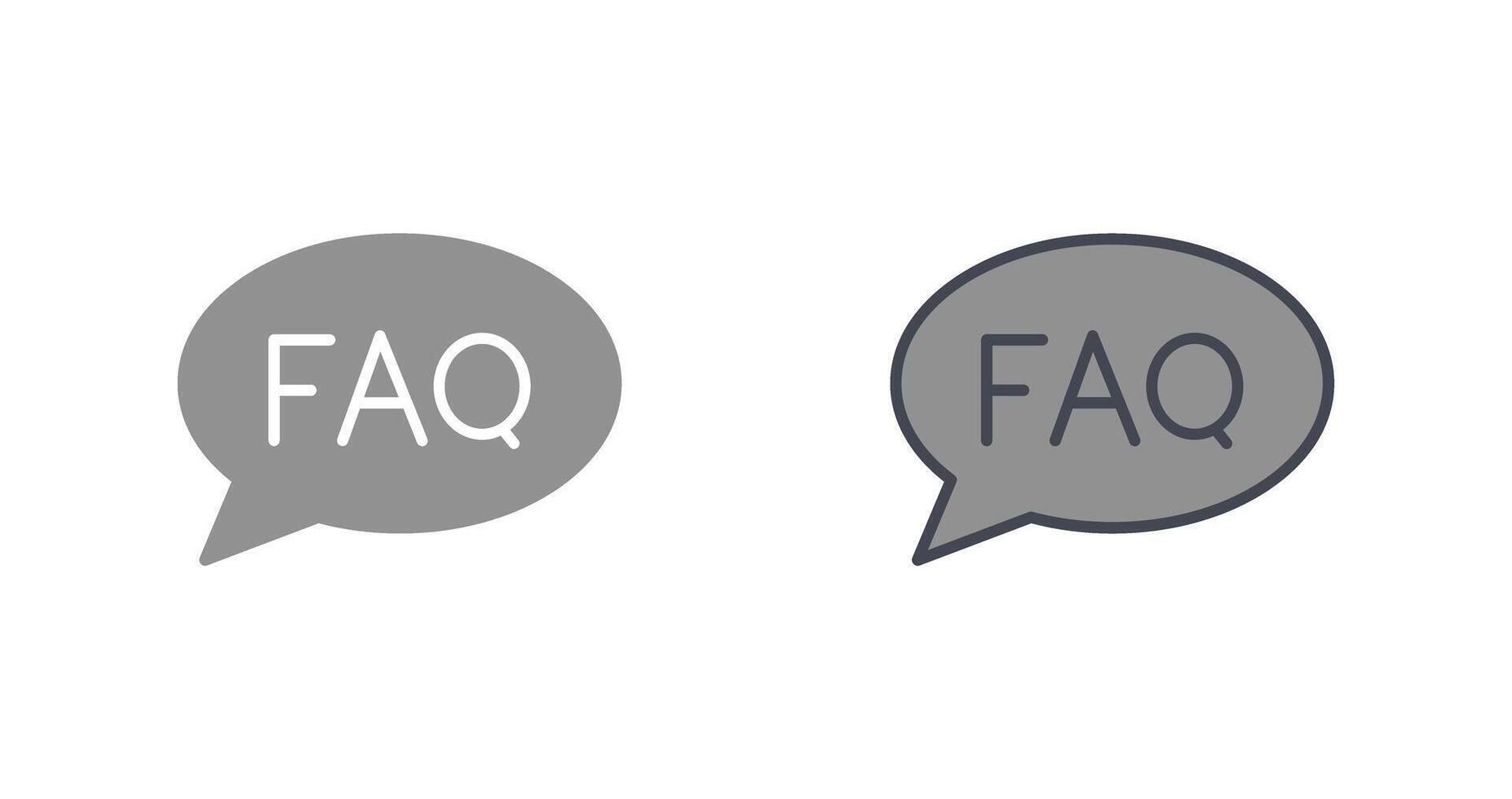 FAQ-Icon-Design vektor
