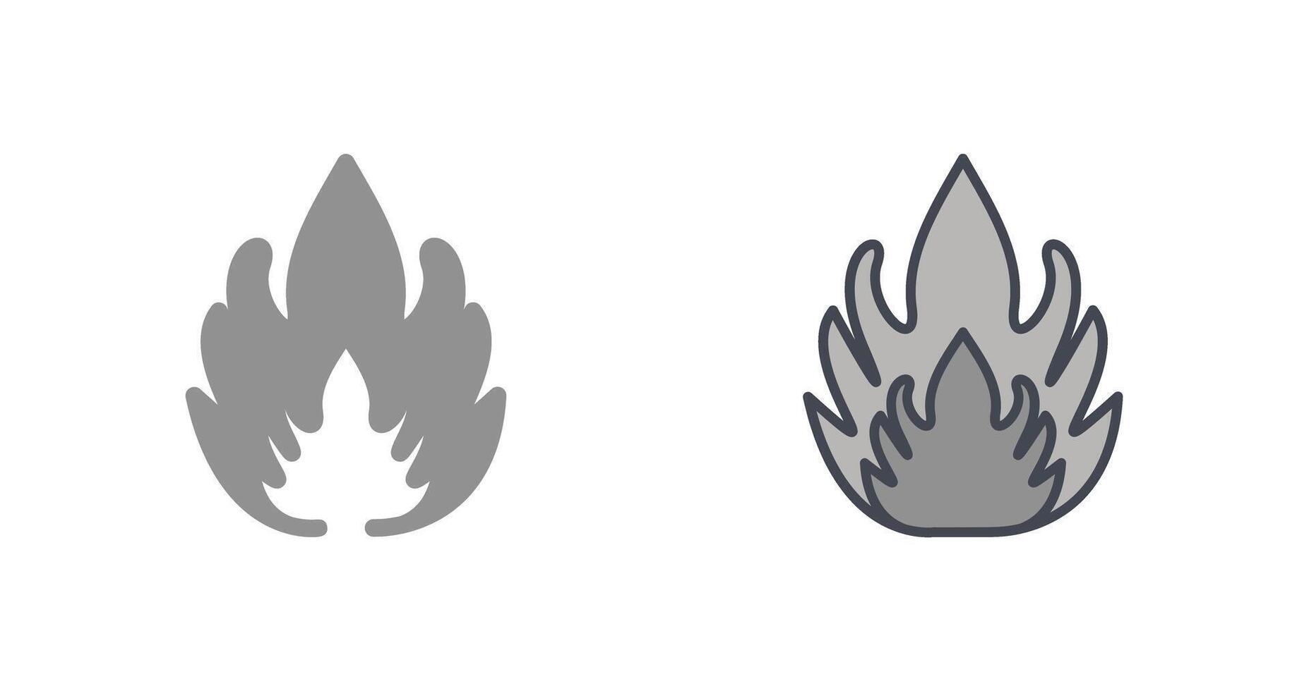 brandfarlig material ikon design vektor