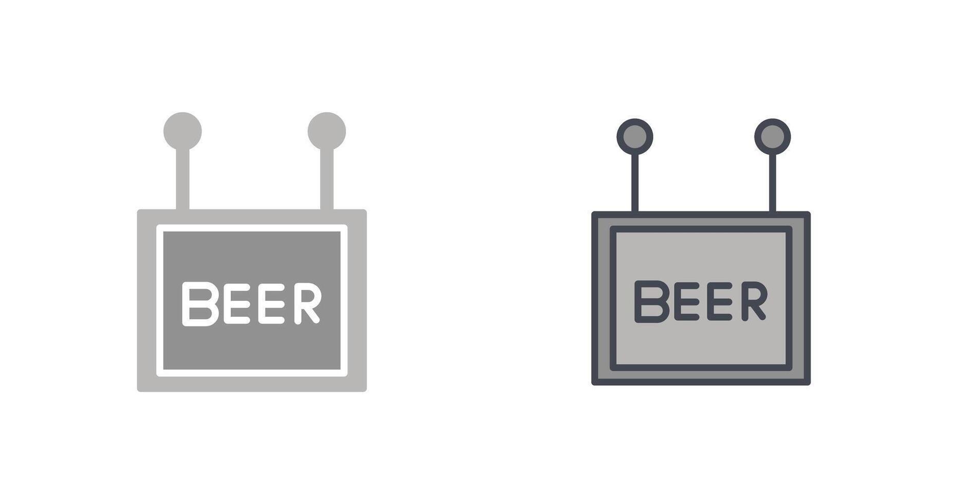 Bier Zeichen Symbol Design vektor