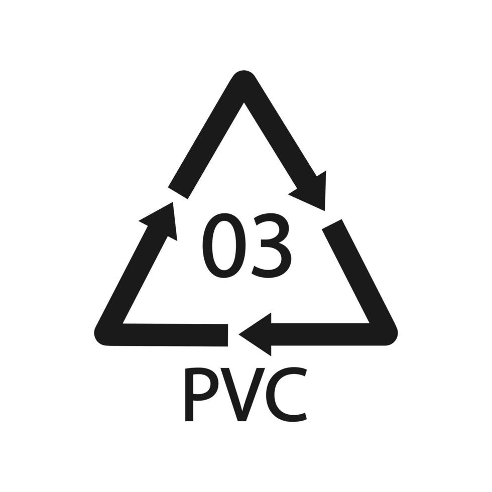 Polyethylen hoher Dichte 03 PVC-Symbolsymbol vektor