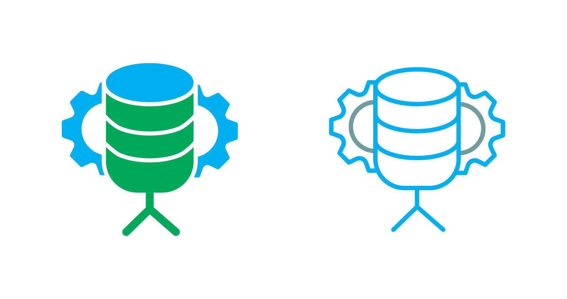 Design von Symbolen für die Datenbankverwaltung vektor