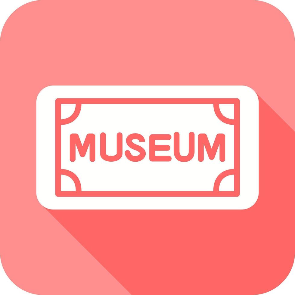 Museum Etikett Symbol Design vektor