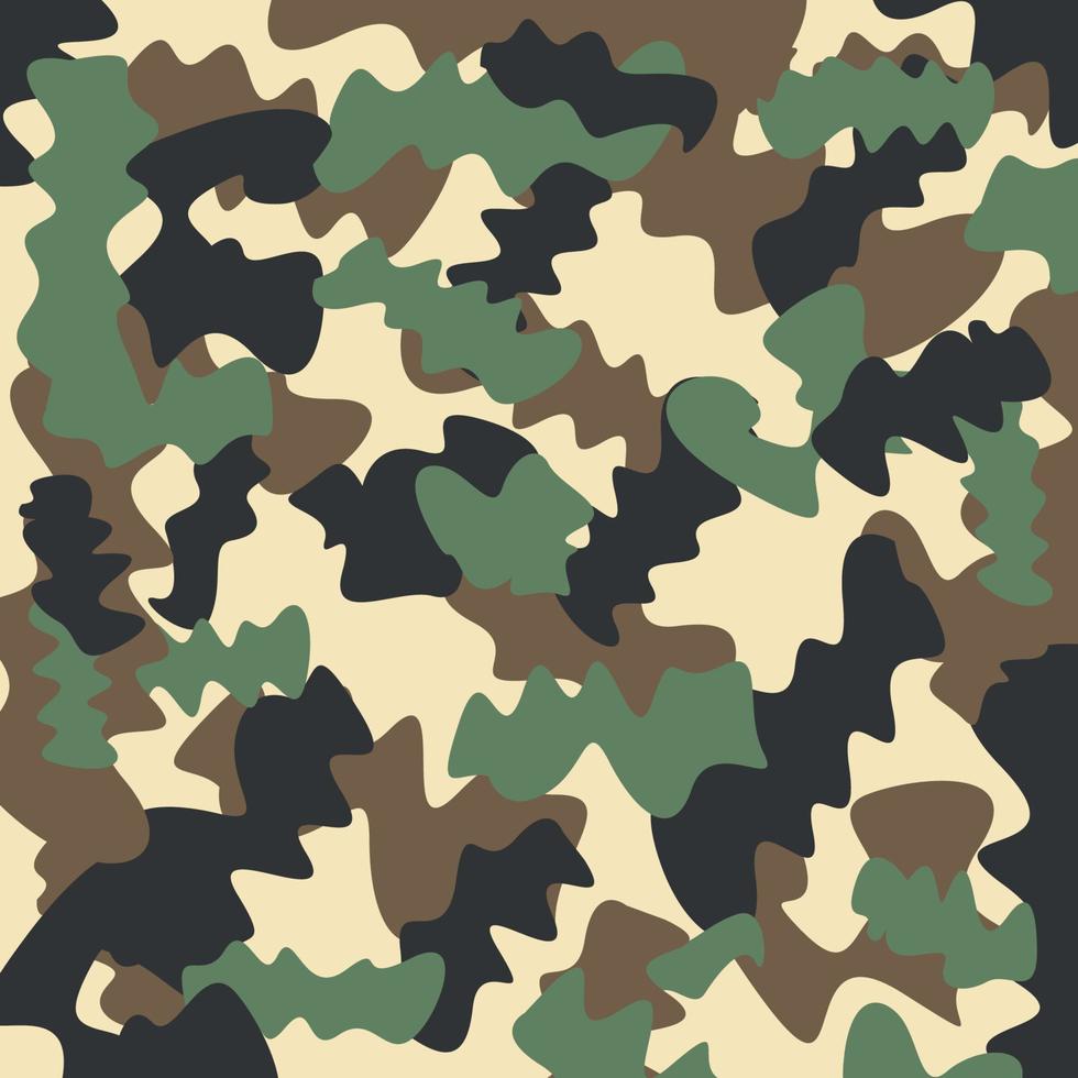 abstrakte Walddschungel Tarnung Streifen nahtlose Muster militärische Vektor-Illustration vektor