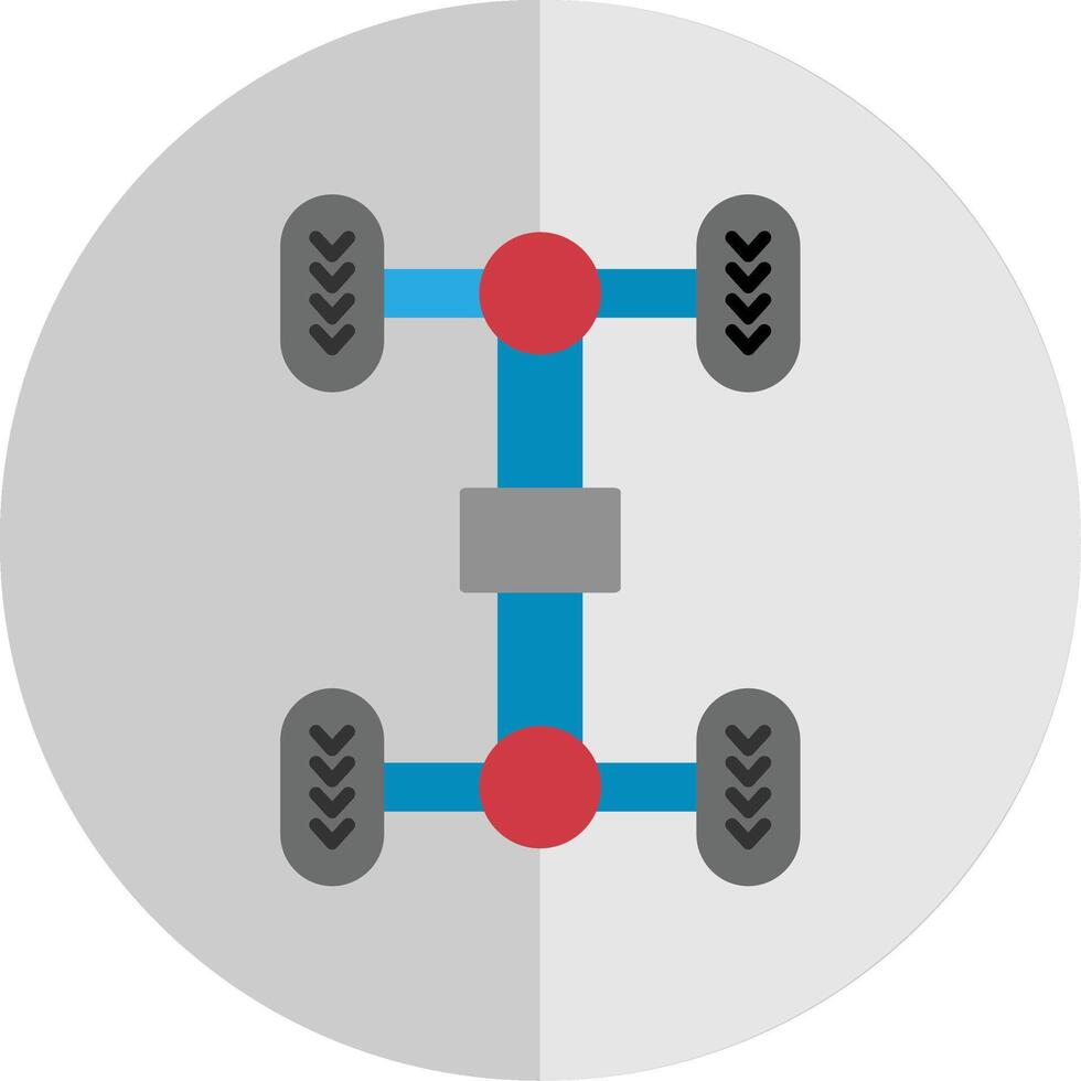 Chassis eben Rahmen Symbol vektor