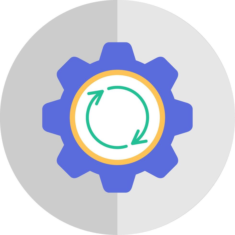 återhämtning platt skala ikon vektor