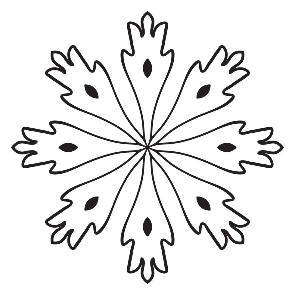 süße Mandalas. dekorative runde Doodle-Blume isoliert auf weißem Hintergrund. geometrische dekorative Ornamente im ethnisch-orientalischen Stil. vektor