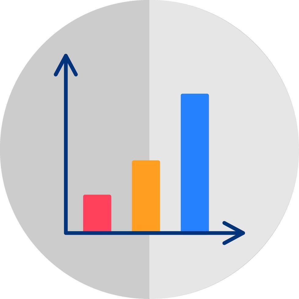 tillväxt platt skala ikon vektor