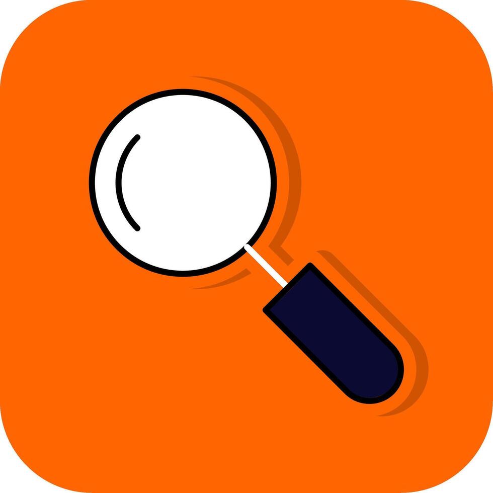 Suche gefüllt Orange Hintergrund Symbol vektor