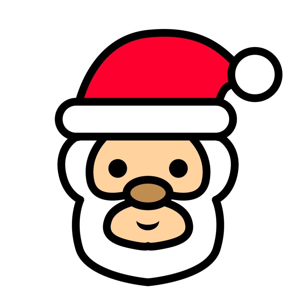 Weihnachtsmann-Icon-Design mit bunten. vektor