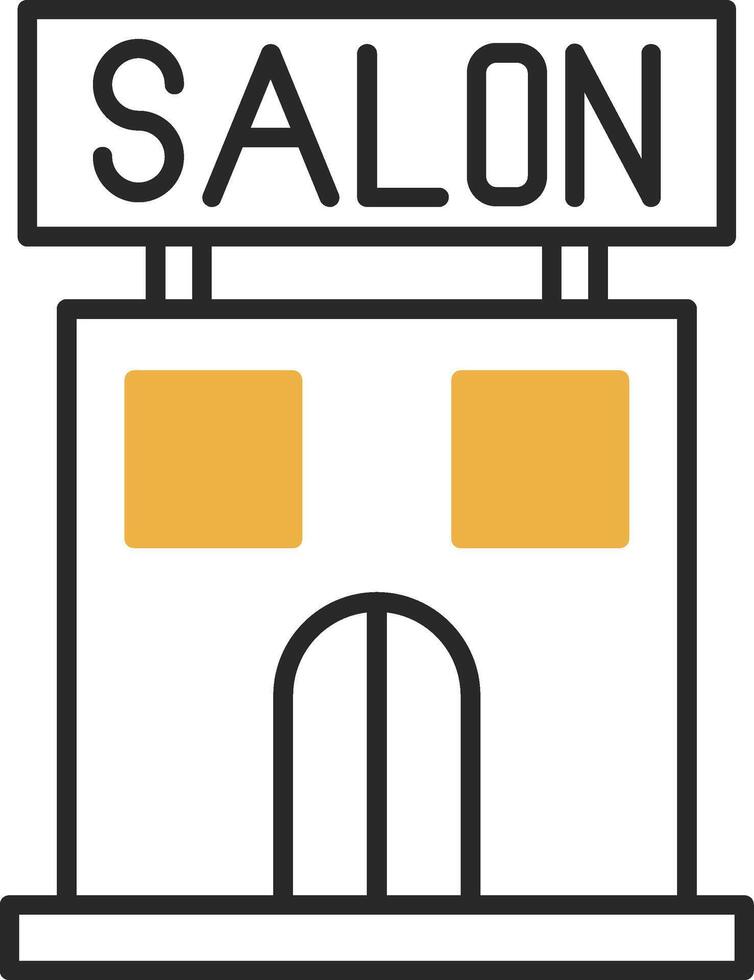 Salon gehäutet gefüllt Symbol vektor