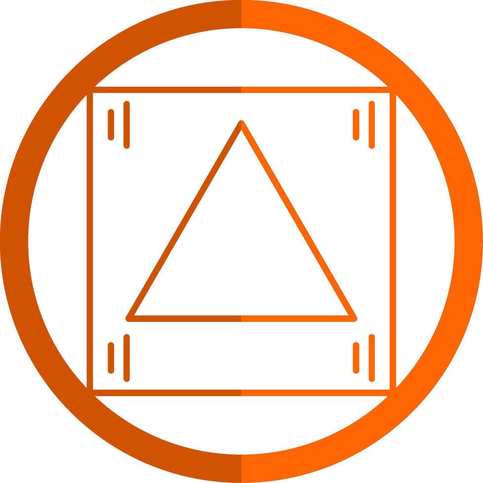 Dreieck Linie Orange Kreis Symbol vektor