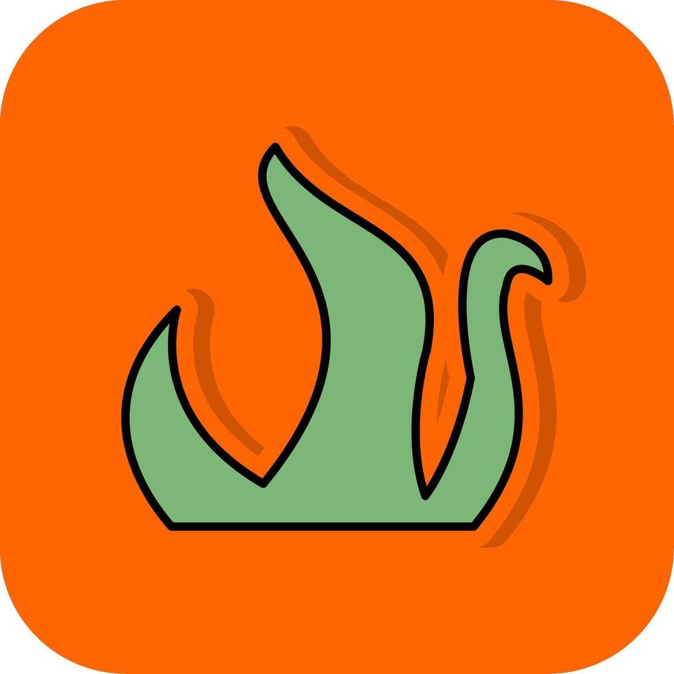 Krake gefüllt Orange Hintergrund Symbol vektor