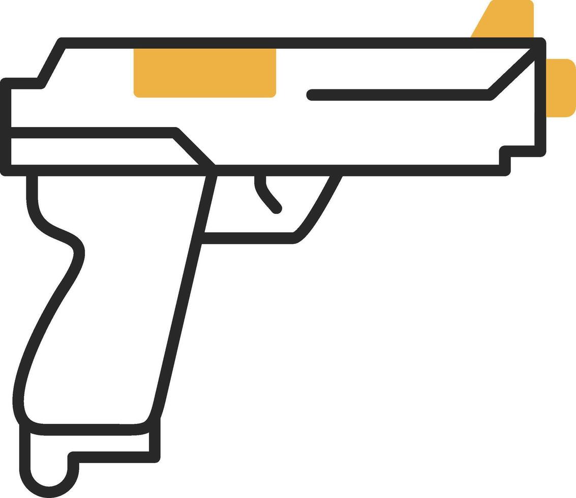 Gewehr gehäutet gefüllt Symbol vektor