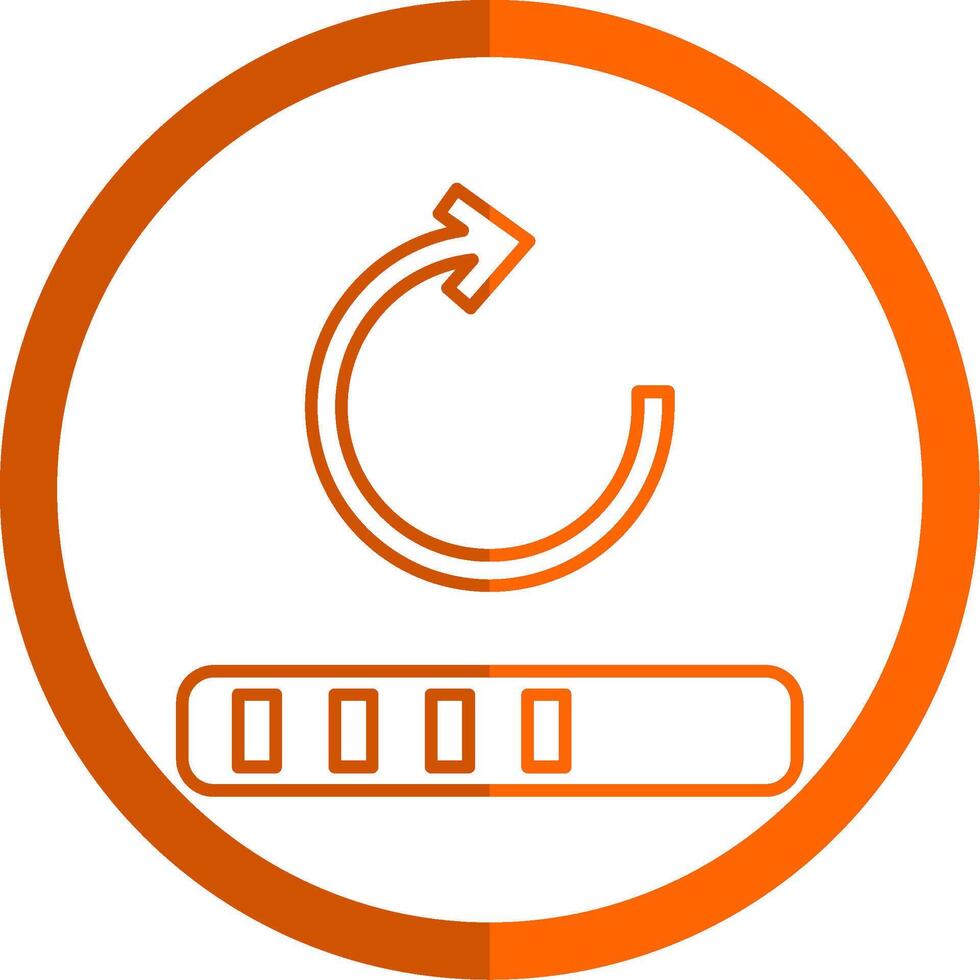 Lader Linie Orange Kreis Symbol vektor