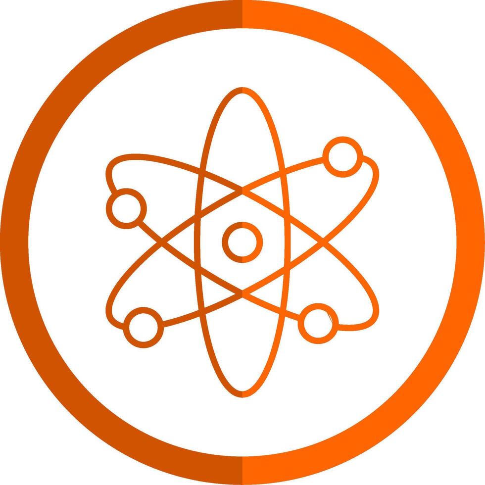 nuklear Linie Orange Kreis Symbol vektor