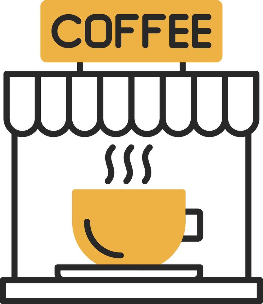 Kaffee gehäutet gefüllt Symbol vektor
